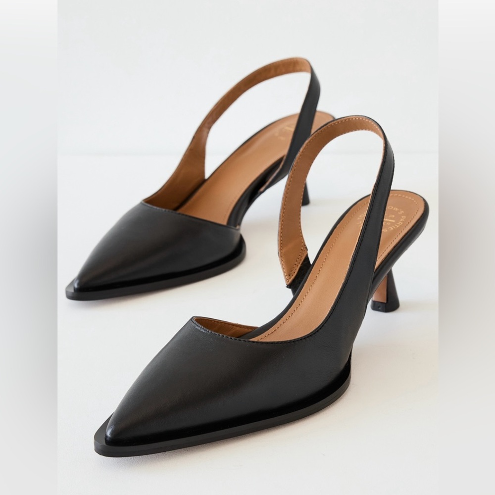 ATP Atelier Black Nappa Slingbacks